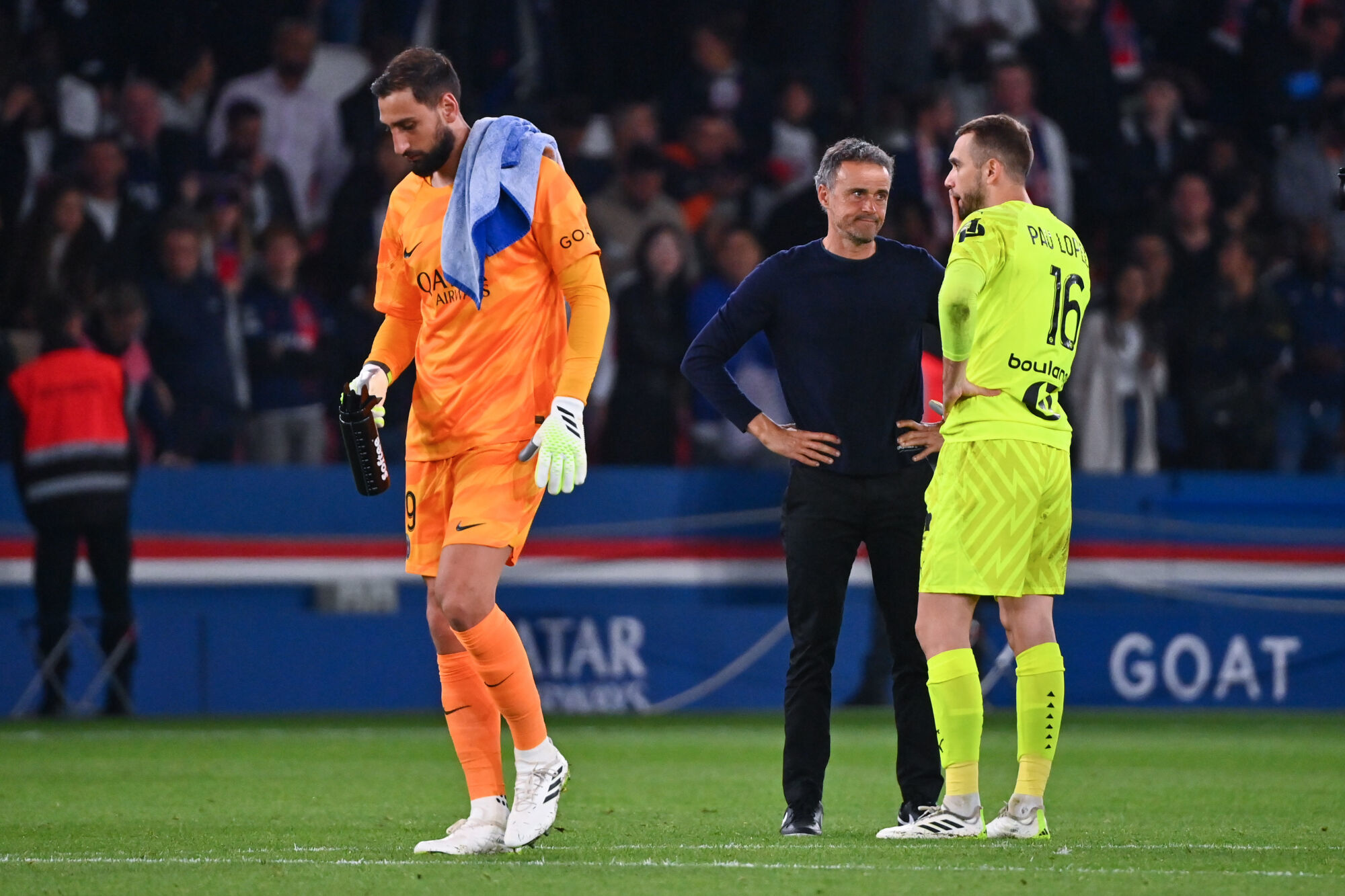 Luis Enrique et Gianluigi Donnarumma, coach et gardien du PSG.