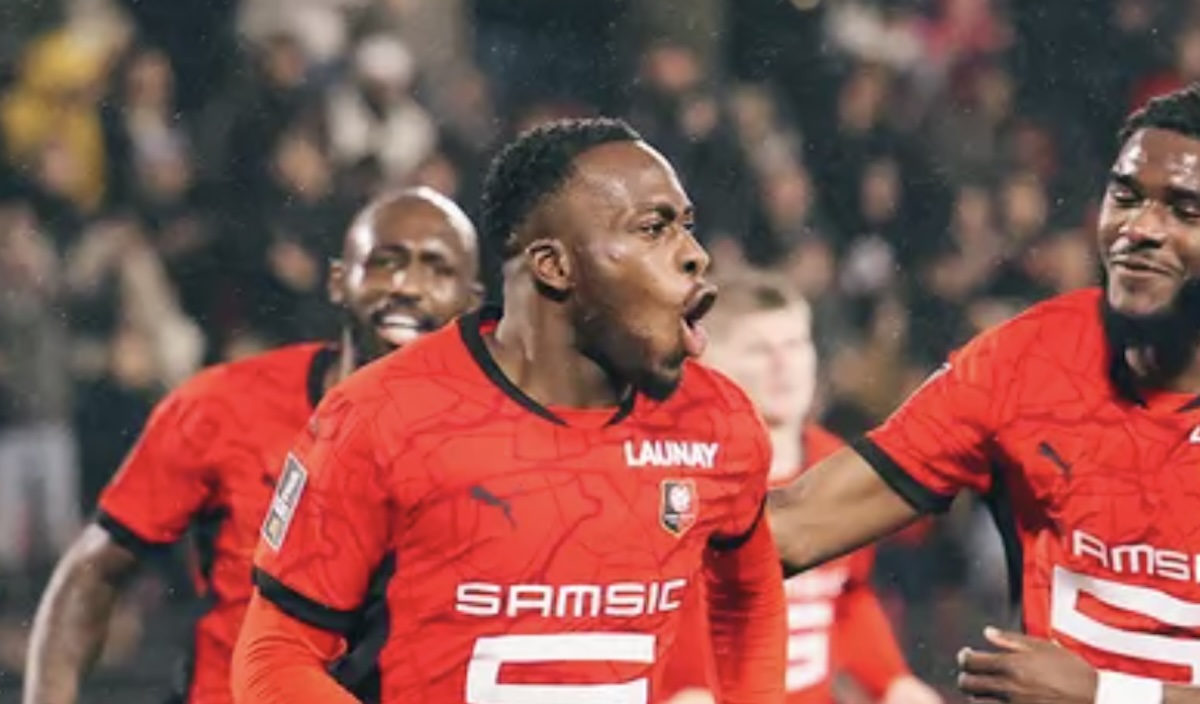 Arnaud Kalimuendo, buteur du Stade Rennais face au Stade de Reims