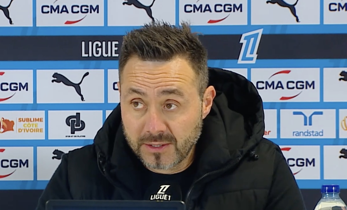 Roberto De Zerbi en conférence de presse de l'OM